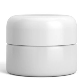 Child Resistant | Glossy White Glass Concentrate Containers w/ Cap | 32mm - 9ml