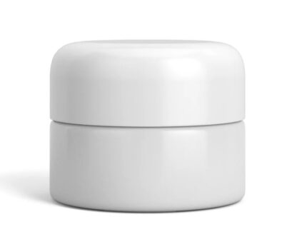 Child Resistant | Glossy White Glass Concentrate Containers w/ Cap | 32mm - 9ml