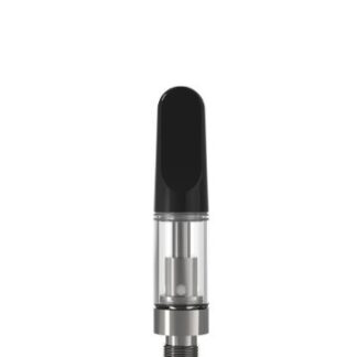CCELL | TH2 Glass Vape Cartridge with Black Ceramic Mouthpiece | 0.5mL - Screw On - 100 Count