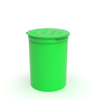 Child Resistant | Opaque Lime Pop Top Bottles | 30dr - 7g - 150 Count