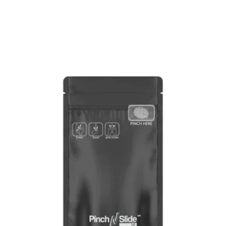 Tamper Evident | Glossy Black Vista Mylar PCR Bags (Tear Notch) | 3.62in x 5in - 3.5g - 1000 Count