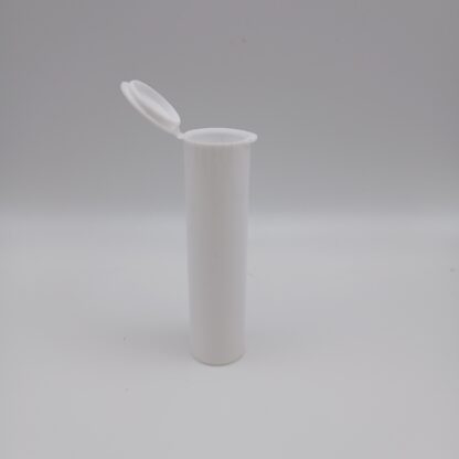 Child Resistant | Pop Top Opaque Plastic Pre-Roll Tubes | 78mm - White - 1200 Count